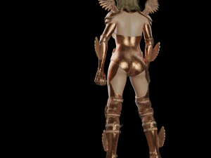 Sexy Female warrior princess lady war girl Rigged 3D Model