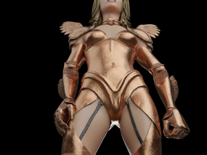 Sexy Female warrior princess lady war girl Rigged Model 3D