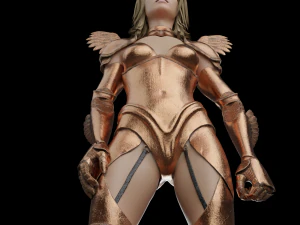 Sexy Female warrior princess lady war girl Rigged 3D Model