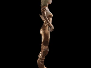 Sexy Female warrior princess lady war girl Rigged 3D Model
