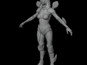 Sexy Female warrior princess lady war girl Rigged 3D Model