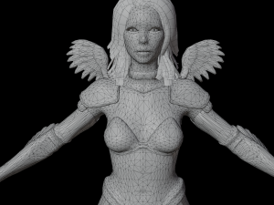Sexy Female warrior princess lady war girl Rigged Model 3D
