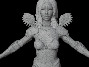 Sexy Female warrior princess lady war girl Rigged 3D Model