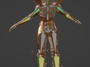 Sexy Female warrior princess lady war girl Rigged Model 3D