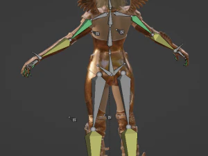 Sexy Female warrior princess lady war girl Rigged 3D Model