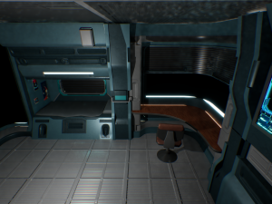 Futuristic chamber Sci-fi simulation Cyber realm High-tech room 3D Model