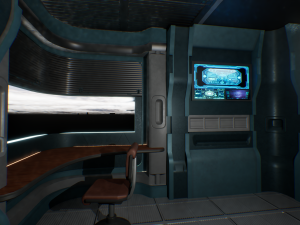 Futuristic chamber Sci-fi simulation Cyber realm High-tech room 3D Model