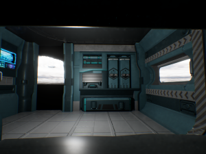 Futuristic chamber Sci-fi simulation Cyber realm High-tech room 3D Model