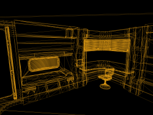 Futuristic chamber Sci-fi simulation Cyber realm High-tech room 3D Model