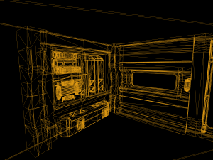 Futuristic chamber Sci-fi simulation Cyber realm High-tech room 3D Model