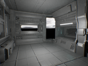 Futuristic chamber Sci-fi simulation Cyber realm High-tech room 3D Model