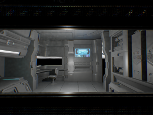 Futuristic chamber Sci-fi simulation Cyber realm High-tech room 3D Model