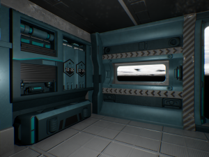 Futuristic chamber Sci-fi simulation Cyber realm High-tech room 3D Model