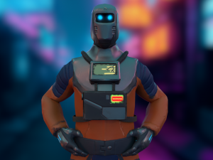 Sci-fi Futuristic character Cybernetic Cyberpunk hero 3Dモデル