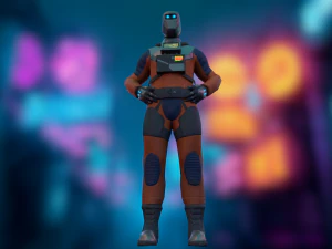 Sci-fi Futuristic character Cybernetic Cyberpunk hero 3D Model