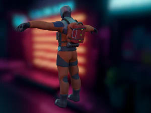 Sci-fi Futuristic character Cybernetic Cyberpunk hero 3D Model