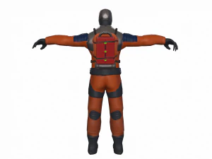 Sci-fi Futuristic character Cybernetic Cyberpunk hero 3D Model