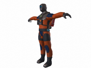 Sci-fi Futuristic character Cybernetic Cyberpunk hero Modèle 3D