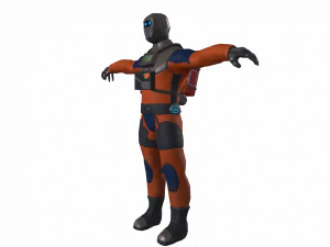 Sci-fi Futuristic character Cybernetic Cyberpunk hero 3D Model