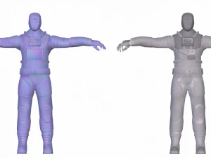 Sci-fi Futuristic character Cybernetic Cyberpunk hero 3D Model