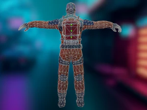 Sci-fi Futuristic character Cybernetic Cyberpunk hero 3D Model