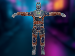 Sci-fi Futuristic character Cybernetic Cyberpunk hero Modèle 3D