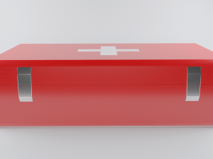Medical cabinet First aid kit Medication storage Emergency 3D Модель