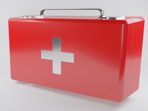Medical cabinet First aid kit Medication storage Emergency 3D Модель