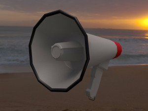 Loudhailer Bullhorn Voice magnifier Speaker Megafon 3D Model