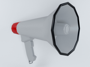 Loudhailer Bullhorn Voice magnifier Speaker Megafon 3D Model