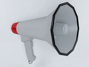 Loudhailer Bullhorn Ampliador de voz Alto-falante Megafon Modelo 3D