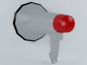 Loudhailer Bullhorn Ampliador de voz Alto-falante Megafon Modelo 3D