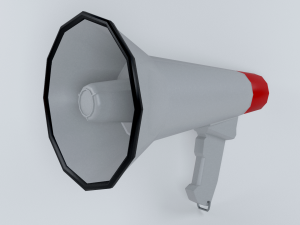 Loudhailer Bullhorn Voice magnifier Speaker Megafon 3D Model