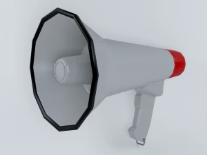 Loudhailer Bullhorn Ampliador de voz Alto-falante Megafon Modelo 3D