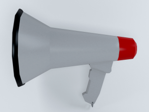 Loudhailer Bullhorn Voice magnifier Speaker Megafon 3D Model