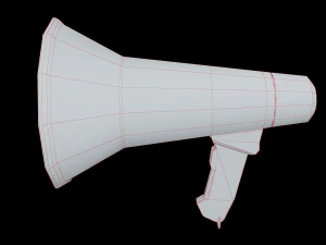 Loudhailer Bullhorn Ampliador de voz Alto-falante Megafon Modelo 3D
