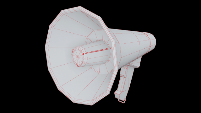 Megaphon Bullhorn Speaker mit Sirene 3D-Modell $39 - .ma .obj .gltf .max  .upk .unitypackage .c4d .fbx .lxo .blend .3ds - Free3D