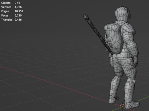 Futuristic soldier Cyborg mercenary Techno Assassin Low-poly Modelo 3D