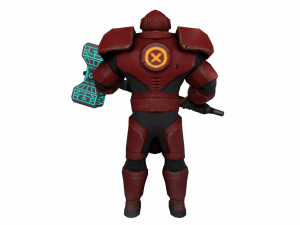 Futuristic hitman hunter assassin cyborg killer Sci-fi Low-poly 3D Model