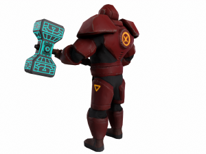 Futuristic hitman hunter assassin cyborg killer Sci-fi Low-poly 3D Model