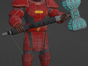 Futuristic hitman hunter assassin cyborg killer Sci-fi Low-poly 3D Model