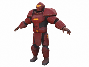 Futuristic hitman hunter assassin cyborg killer Sci-fi Low-poly 3D Model