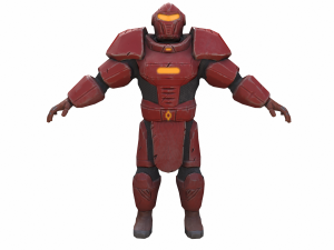 Futuristic hitman hunter assassin cyborg killer Sci-fi Low-poly 3D Model