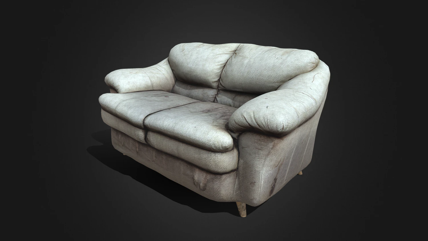 Старый Диван 3D Модель .c4d .max .obj .3ds .fbx .stl .blend 