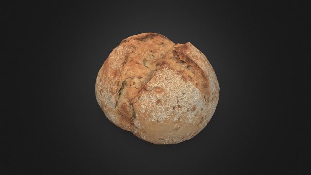 Homemade Bread Low Poly Version 3D-Modell .c4d .max .obj .3ds .fbx .stl .blend 
