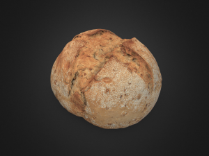 Homemade Bread Low Poly Version 3D-Modell