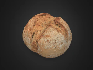 Homemade Bread Low Poly Version 3D Model