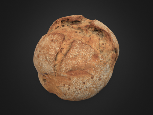 Homemade Bread Low Poly Version 3D-Modell