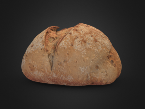 Homemade Bread Low Poly Version 3D-Modell