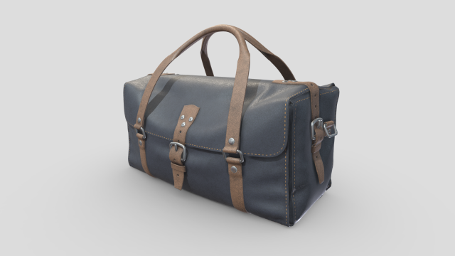 Leather Bag v2 PBR Material 3D Модель .c4d .max .obj .3ds .fbx .stl .blend 